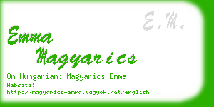 emma magyarics business card
